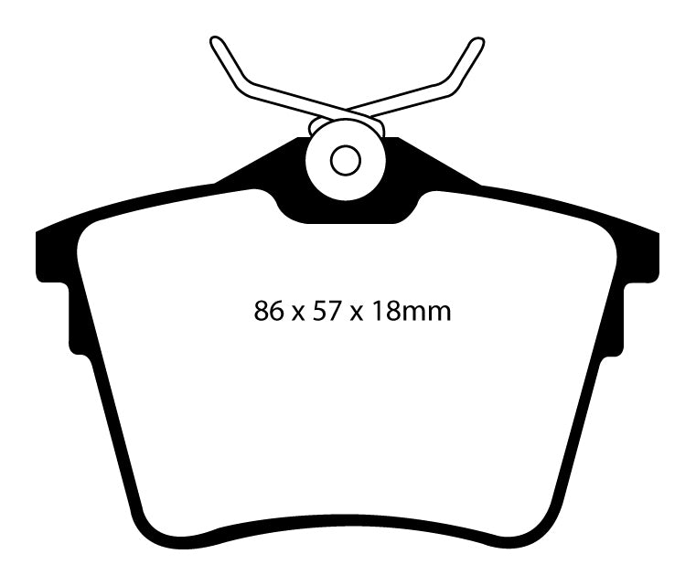 EBC Blackstuff Bremsbeläge Hinterachse DP1551 mit R90 für Citroën C5 1.6 HDi 115 (84kw/ 114PS) Baujahr: 01/12- mit HSN TSN: 3001 ARM