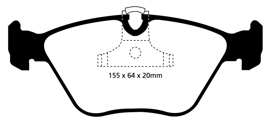 EBC RP1 Bremsbeläge Vorderachse DP81552RP1  für BMW 3 330Cd (150kw/ 204PS) Baujahr: 03/03- mit HSN TSN: 0005 AET