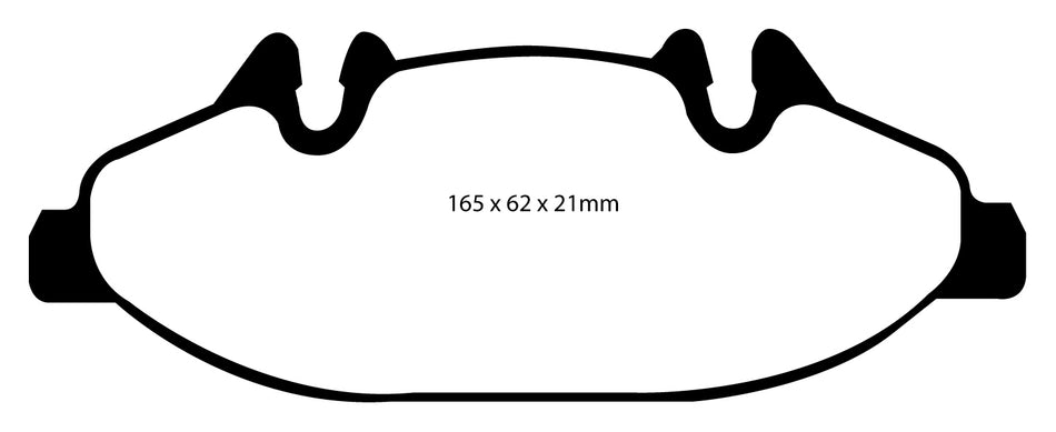 EBC Blackstuff Bremsbeläge Vorderachse DP1553 mit R90 für Mercedes-Benz Viano CDI 2.0 4-matic (80kw/ 109PS) Baujahr: 07/05- mit HSN TSN: 0999 ABZ