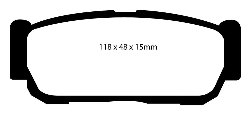 EBC Blackstuff Bremsbeläge Hinterachse DP1560 mit R90 für Ssangyong Rexton 2.0 Xdi (114kw/ 155PS) Baujahr: 07/12- mit HSN TSN: 8251 ACO