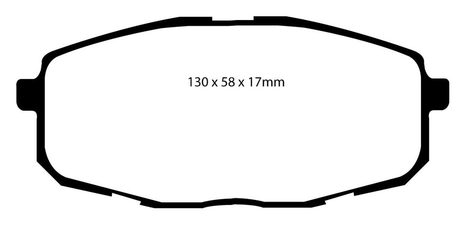 EBC Yellowstuff Bremsbeläge Vorderachse DP41562R ohne R90 für Hyundai i30 45383 (80kw/ 109PS) Baujahr: 10/07-11/11 mit HSN TSN: 1349 AAB