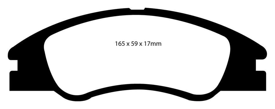 EBC Greenstuff 2000 Bremsbeläge Vorderachse DP21568 ohne R90 für Kia Cerato 2.0 (105kw/ 143PS) Baujahr: 04/04- mit HSN TSN: 8253 358