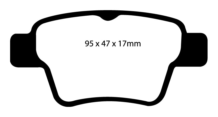 EBC Blackstuff Bremsbeläge Hinterachse DP1575 mit R90 für Citroën C4 2.0 16V (100kw/ 136PS) Baujahr: 11/04- mit HSN TSN: 3001 AAM