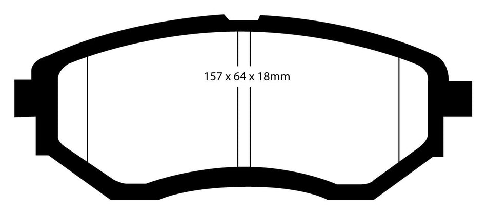 EBC Blackstuff Bremsbeläge Vorderachse DP1583 mit R90 für Subaru Legacy 4 2.0 (121kw/ 165PS) Baujahr: 06/05- mit HSN TSN: 7106 411