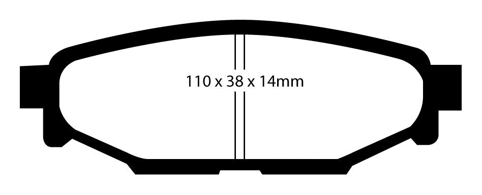 EBC Redstuff Bremsbeläge Hinterachse DP31584C ohne R90 für Subaru Impreza 2 2.5 WRX (169kw/ 230PS) Baujahr: 09/05- mit HSN TSN: 7106 AAE