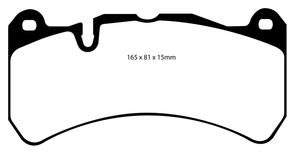 EBC RPX Bremsbeläge Vorderachse DP81591RPX  für Mercedes-Benz SLK 55 AMG (265kw/ 360PS) Baujahr: 06/04- mit HSN TSN: 0999 AXL