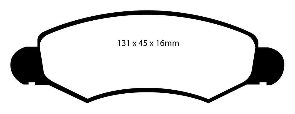 EBC Blackstuff Bremsbeläge Vorderachse DP1598 ohne R90 für Suzuki Ignis 2 45413 (73kw/ 99PS) Baujahr: 09/03- mit HSN TSN: 8306 AAP