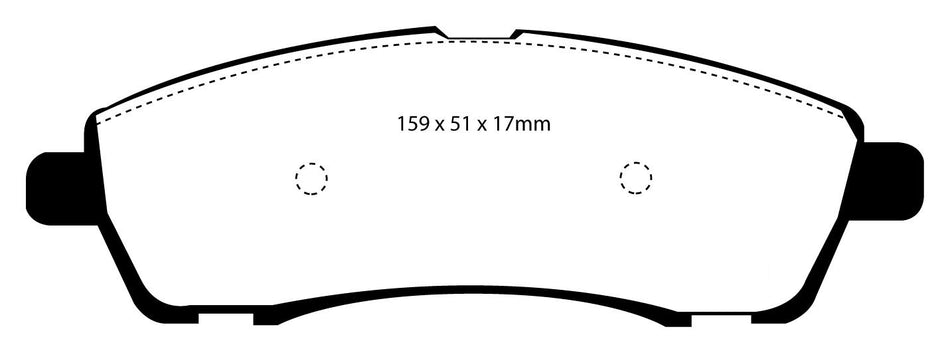 EBC Greenstuff 6000 Bremsbeläge Hinterachse DP61603 ohne R90 für Ford (USA) F-350 (incl. Super Duty) 5.4 DRW 2WD Baujahr: 45385