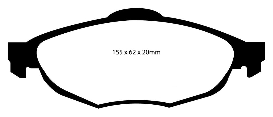 EBC Redstuff Bremsbeläge Vorderachse DP31611C ohne R90 für Chrysler Stratus 45384 Baujahr: 45444