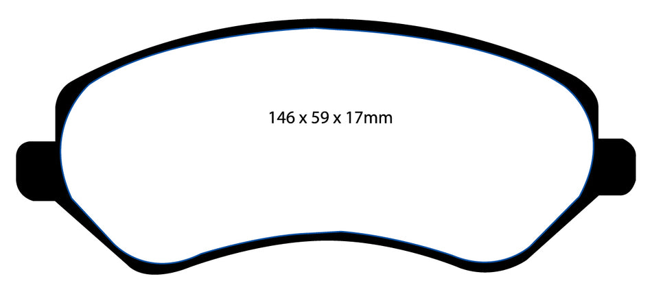 EBC Blackstuff Bremsbeläge Vorderachse DP1612 mit R90 für Jeep Liberty 45476 Baujahr: 45475