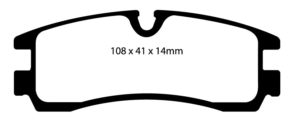 EBC Redstuff Bremsbeläge Hinterachse DP31621/2C ohne R90 für Cadillac Seville 45447 Baujahr: 98-