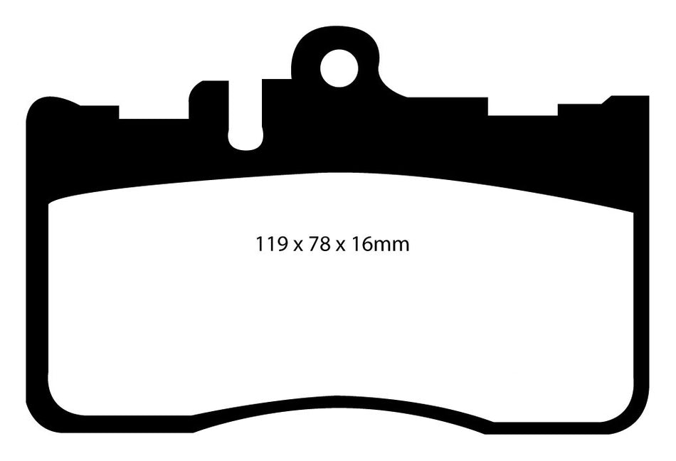 EBC Blackstuff Bremsbeläge Vorderachse DP1622 mit R90 für Lexus LS (3) 430 , 4.3 (207kw/ 282PS) Baujahr: 10/00-08/06 mit HSN TSN: 5013 438