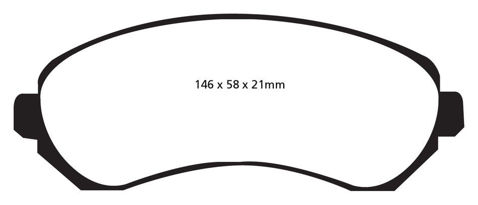 EBC Greenstuff 6000 Bremsbeläge Vorderachse DP61628 ohne R90 für Pontiac Montana 45415 Baujahr: 45385