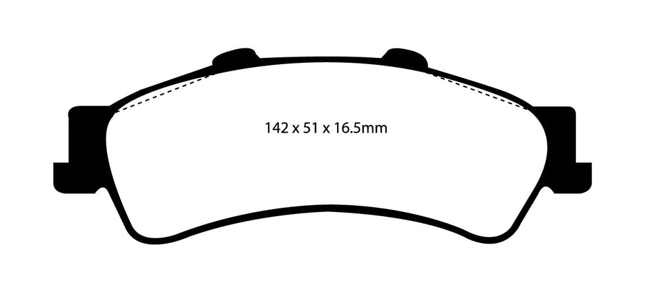 EBC Yellowstuff Bremsbeläge Hinterachse DP41630R ohne R90 für GMC Safari Van 45355 Baujahr: 03-