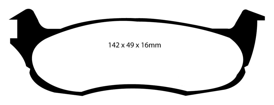 EBC Yellowstuff Bremsbeläge Hinterachse DP41633R ohne R90 für Ford F-150 45326 Baujahr: 2000-2004