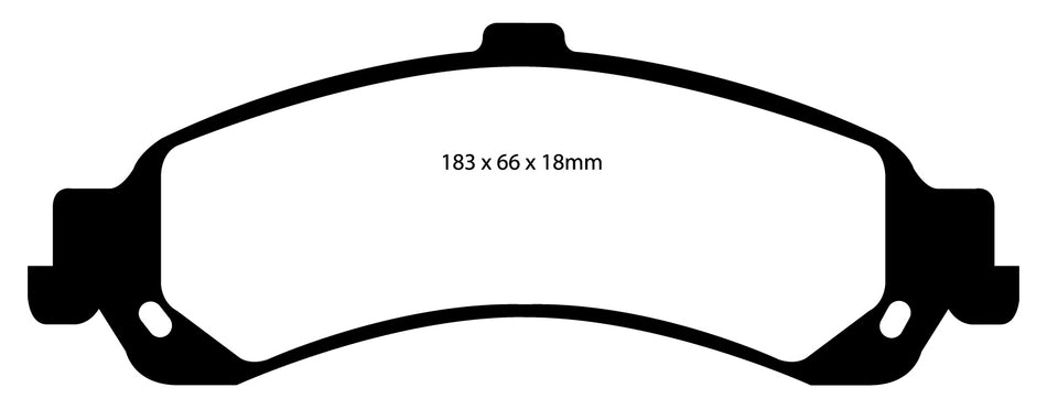 EBC Yellowstuff Bremsbeläge Hinterachse DP41635R ohne R90 für Chevrolet Tahoe 5.7 (2x4 und 4x4) mit LSA (Limited Slip Axle) Baujahr: 45323