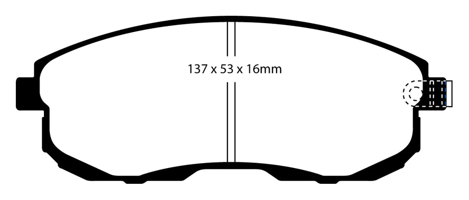 EBC RP1 Bremsbeläge Vorderachse DP81636RP1  für Nissan Versa 45505 Baujahr: 06-