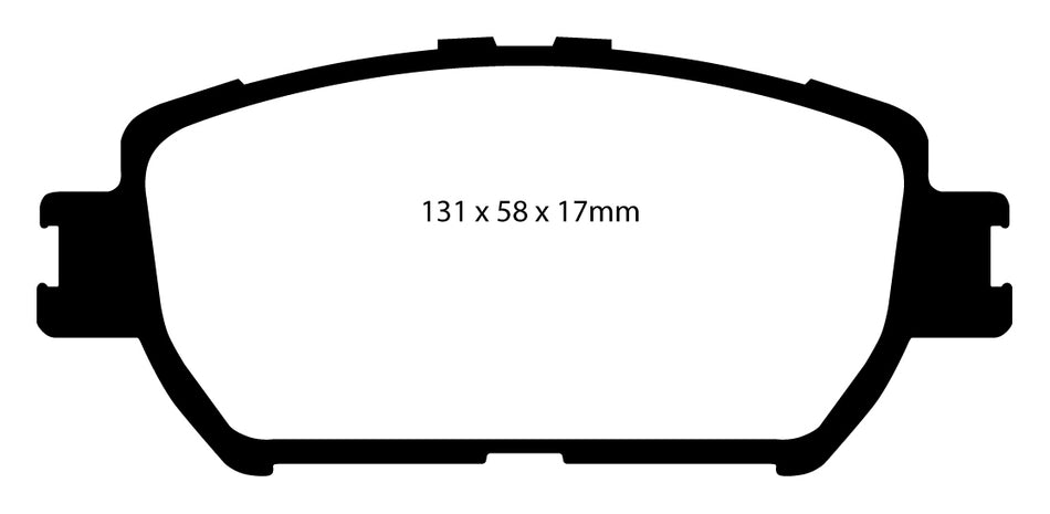 EBC Greenstuff 2000 Bremsbeläge Vorderachse DP21642 ohne R90 für Toyota Camry 5 2.4 VVT-i (112kw/ 152PS) Baujahr: 11/01- mit HSN TSN: 5048 007
