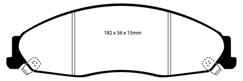 EBC Redstuff Bremsbeläge Vorderachse DP31645C ohne R90 für Pontiac Grand Prix 45356 Baujahr: 05-