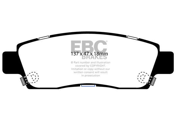 EBC Greenstuff 6000 Bremsbeläge Hinterachse DP61672 ohne R90 für GMC Envoy 45356 Baujahr: 06-