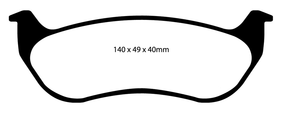 EBC Yellowstuff Bremsbeläge Hinterachse DP41673R ohne R90 für Jeep Liberty 45384 Baujahr: 45475