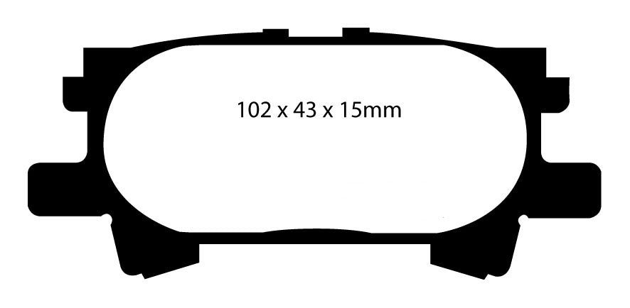 EBC Yellowstuff Bremsbeläge Hinterachse DP41682R ohne R90 für Lexus RX (4) 300 (AGL20_) (175kw/ 238PS) Baujahr: 12/17- mit HSN TSN: 5013 AMC