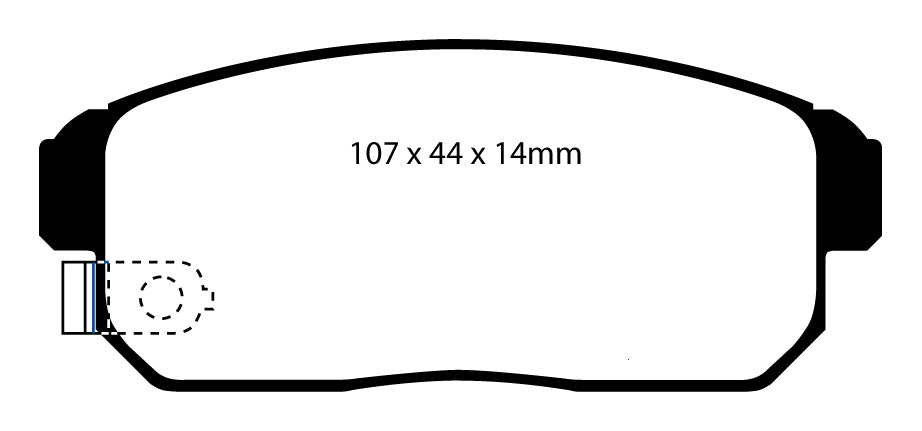 EBC Yellowstuff Bremsbeläge Hinterachse DP41691R ohne R90 für Mazda RX 8 45352 (141kw/ 192PS) Baujahr: 10/03- mit HSN TSN: 7118 ABD