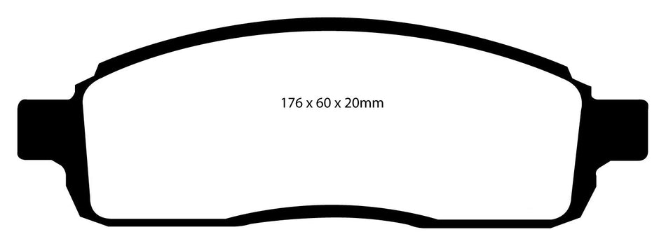 EBC Greenstuff 6000 Bremsbeläge Vorderachse DP61696/2 ohne R90 für Ford F-150 45326 Baujahr: 2005-2008