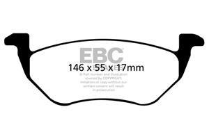 EBC Greenstuff 6000 Bremsbeläge Hinterachse DP61710 ohne R90 für Mercury Mariner 3.0 Baujahr: 05-