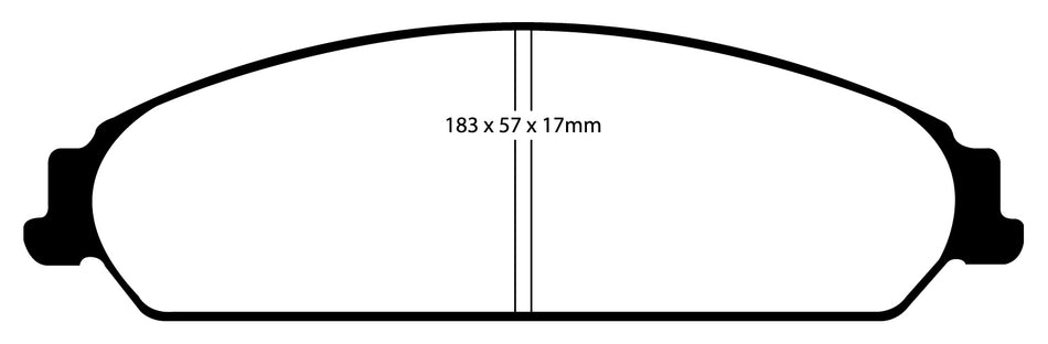 EBC Greenstuff 2000 Bremsbeläge Vorderachse DP21724 mit R90 für Chrysler 300 C 5.7 AWD (250kw/ 340PS) Baujahr: 04/05-12/10 mit HSN TSN: 1004 568