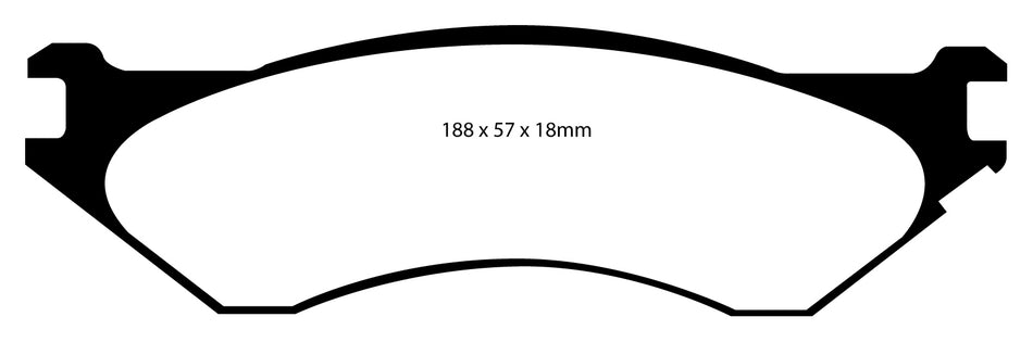 EBC Greenstuff 6000 Bremsbeläge Hinterachse DP61729 ohne R90 für Dodge (USA) Ram 1500 2WD,4WD Baujahr: 06-