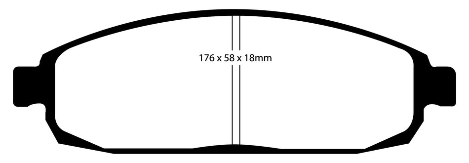 EBC Blackstuff Bremsbeläge Vorderachse DP1732 mit R90 für Jeep Grand Cherokee 3 3.0 CRD (155kw/ 211PS) Baujahr: 05/07- mit HSN TSN: 1004 AAM