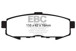 EBC Blackstuff Bremsbeläge Hinterachse DP1733 ohne R90 für Mazda MPV 1 2.5 TD (85kw/ 115PS) Baujahr: 05/96-09/99 mit HSN TSN: 7118 474