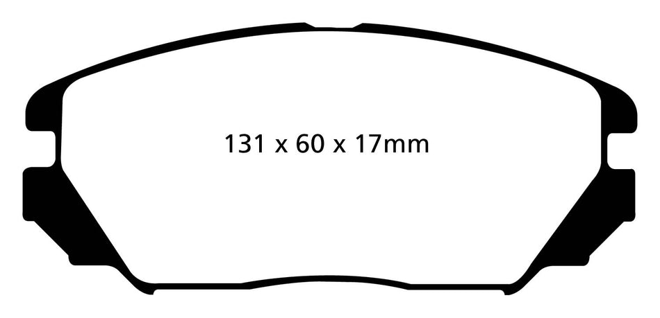 EBC Greenstuff 2000 Bremsbeläge Vorderachse DP21757 ohne R90 für Hyundai Tucson 2.0 (104kw/ 141PS) Baujahr: 08/04-03/10 mit HSN TSN: 8252 463