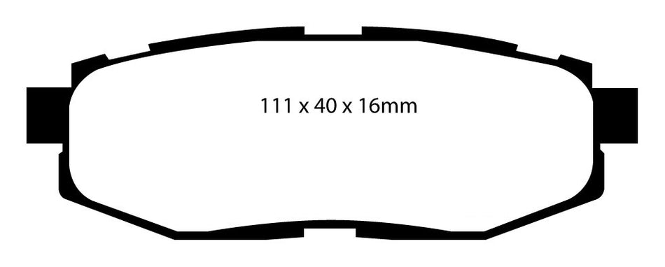 EBC Blackstuff Bremsbeläge Hinterachse DP1758 mit R90 für Subaru Tribeca 3.0 (180kw/ 245PS) Baujahr: 10/06- mit HSN TSN: 7106 AAT