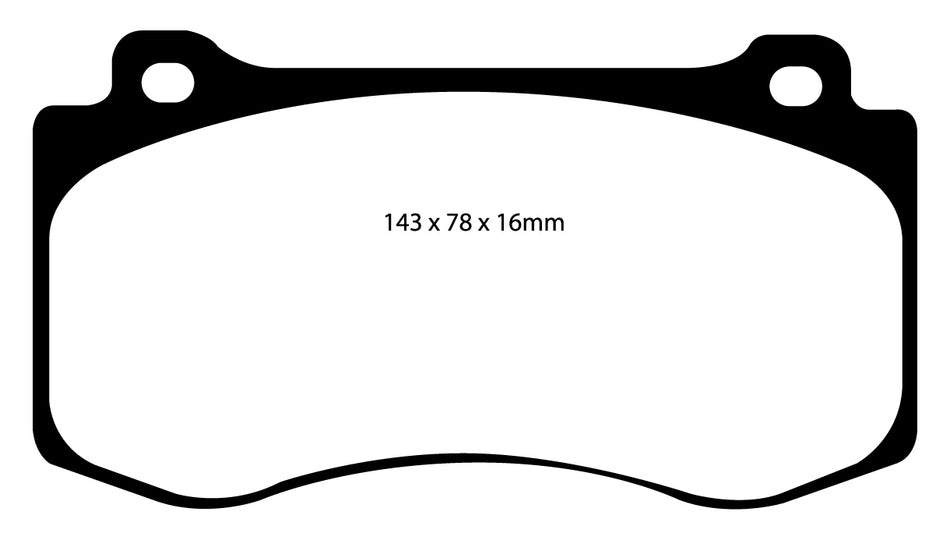 EBC Blackstuff Bremsbeläge Vorderachse DP1764 mit R90 für Dodge (USA) Charger 6.1 SRT8 Baujahr: 06-