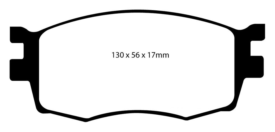 EBC Greenstuff 2000 Bremsbeläge Vorderachse DP21768 ohne R90 für Hyundai i20 1.4 CRDi (55kw/ 75PS) Baujahr: 08/09- mit HSN TSN: 8357 AAK