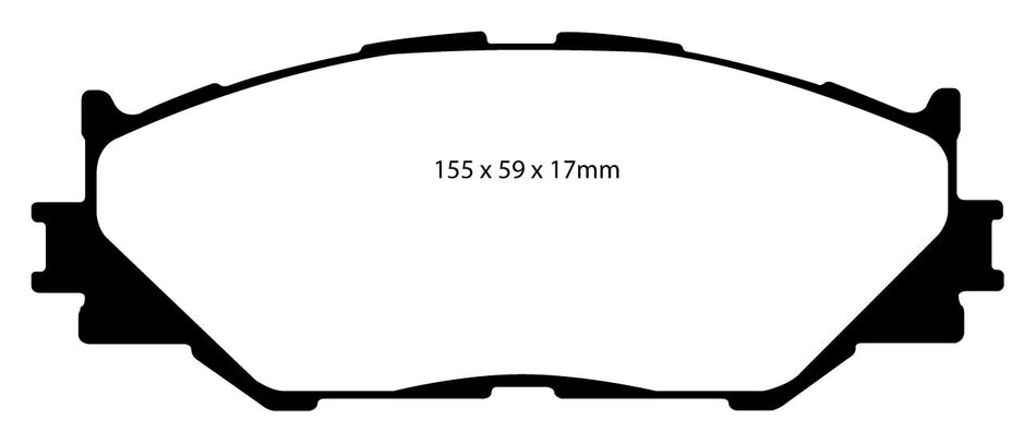 EBC Greenstuff 2000 Bremsbeläge Vorderachse DP21772 mit R90 für Lexus IS (2) 250 , 2.5 (153kw/ 208PS) Baujahr: 10/05- mit HSN TSN: 5048 AAD