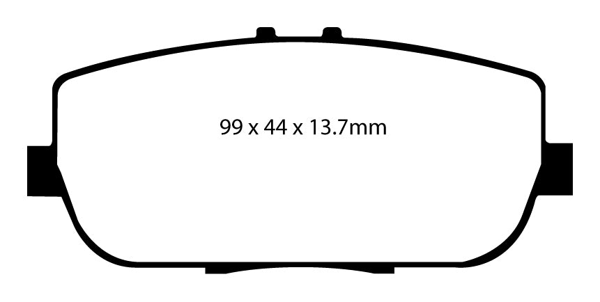 EBC Yellowstuff Bremsbeläge Hinterachse DP41775R mit R90 für Mazda MX-5 2.0 (118kw/ 160PS) Baujahr: 06/15- mit HSN TSN: 7118 AGZ