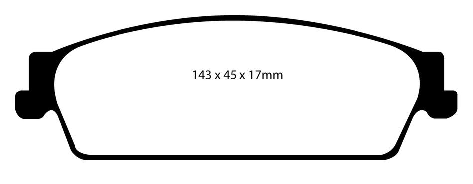 EBC Yellowstuff Bremsbeläge Hinterachse DP41780R ohne R90 für Chevrolet Tahoe 5.3 (2x4) Baujahr: 2007