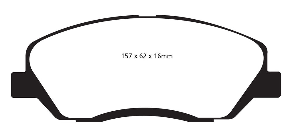 EBC Blackstuff Bremsbeläge Vorderachse DP1783 mit R90 für Hyundai Santa Fe 2 2.2 CRDi 4x4 (114kw/ 155PS) Baujahr: 03/06- mit HSN TSN: 8252 ACH