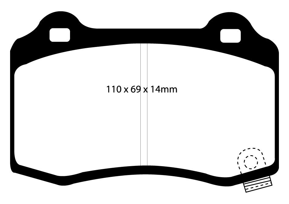 EBC Blackstuff Bremsbeläge Hinterachse DP1788 mit R90 für Jeep Grand Cherokee 3 6.1 SRT8 (313kw/ 426PS) Baujahr: 03/06- mit HSN TSN: 1004 ABH