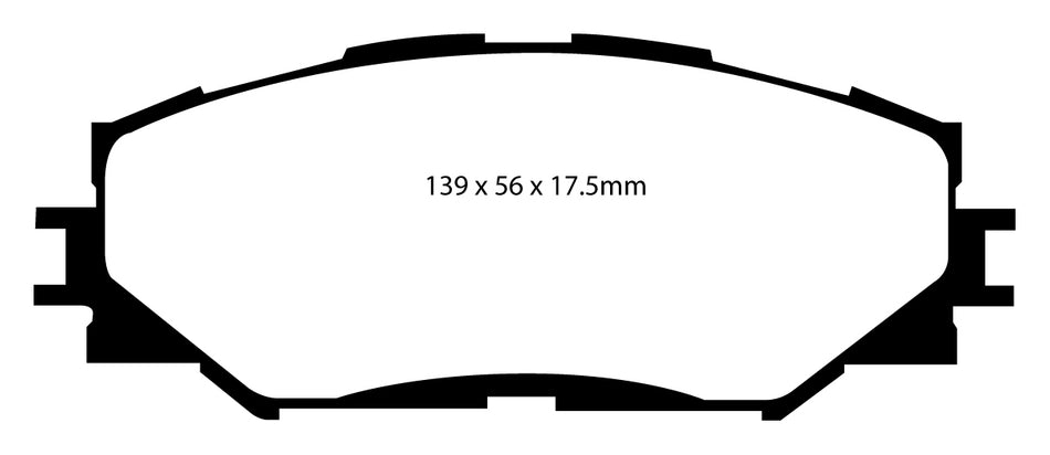EBC Blackstuff Bremsbeläge Vorderachse DP1791 mit R90 für Subaru Trezia 1.4 D (66kw/ 90PS) Baujahr: 03/11- mit HSN TSN: 1842 AAM