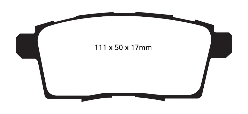 EBC Greenstuff 6000 Bremsbeläge Hinterachse DP61795 ohne R90 für Mazda CX-9 45476 (204kw/ 277PS) Baujahr: 01/07-