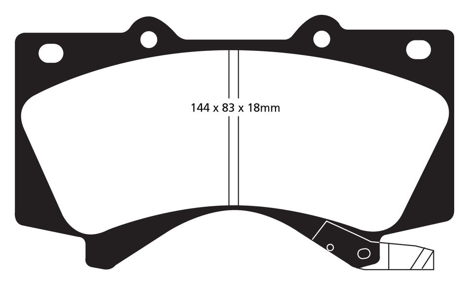 EBC Blackstuff Bremsbeläge Vorderachse DP1815 mit R90 für Toyota Land Cruiser 200 4.5 D4-D (200kw/ 272PS) Baujahr: 01/12- mit HSN TSN: 5013 AHP