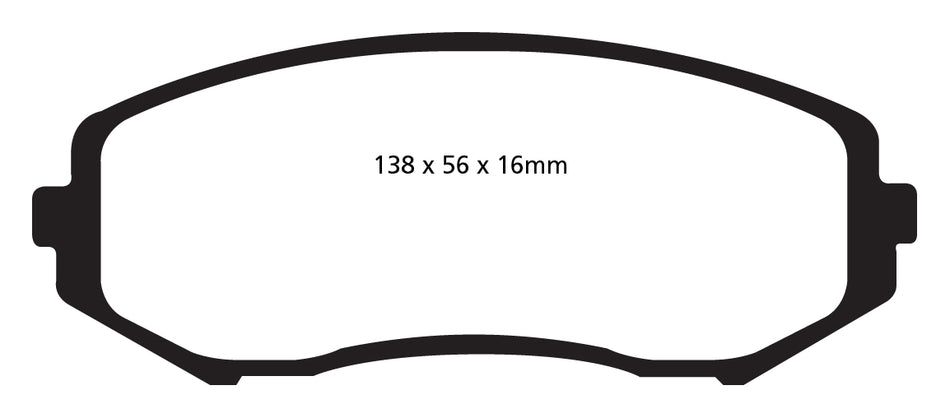 EBC Greenstuff 6000 Bremsbeläge Vorderachse DP61818 ohne R90 für Suzuki Grand Vitara 2 2.0 (103kw/ 140PS) Baujahr: 10/05- mit HSN TSN: 7102 ACW