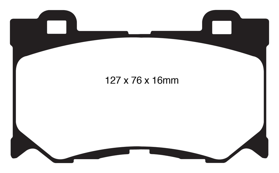 EBC RP1 Bremsbeläge Vorderachse DP81823RP1  für Infiniti Q50 50 Hybrid (225kw/ 306PS) Baujahr: 04/13- mit HSN TSN: 1329 AHP