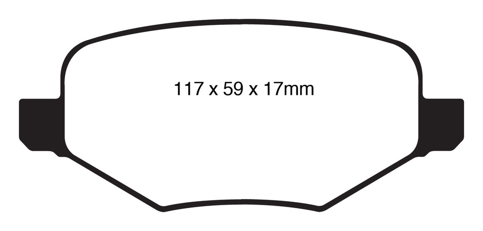 EBC Blackstuff Bremsbeläge Hinterachse DP1826 ohne R90 für Ford Edge 45476 Baujahr: 11-14