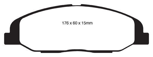 EBC Yellowstuff Bremsbeläge Vorderachse DP41827R ohne R90 für Cadillac CTS 45506 (155kw/ 211PS) Baujahr: 01/08- mit HSN TSN: 1006 AAZ