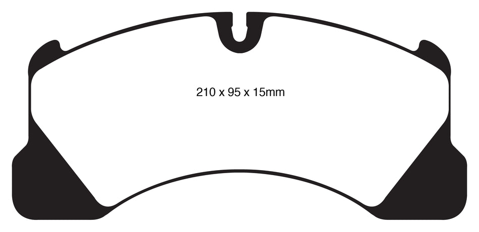 EBC Yellowstuff Bremsbeläge Vorderachse DP41835R mit R90 für Porsche Taycan Turbo (500kw/ 680PS) Baujahr: 05/19- mit HSN TSN: 0583 ANH